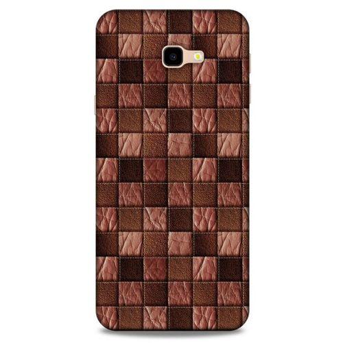 Samsung Galaxy J4 Plus Kılıf Patchwork (4) Koruma Kılıfı Açık Kahverengi