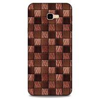 Samsung Galaxy J4 Plus Kılıf Patchwork (4) Koruma Kılıfı Açık Kahverengi