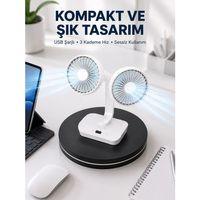 720° Döner Çift Taraflı Masaüstü Vantilatör – Usb Sessiz Fan