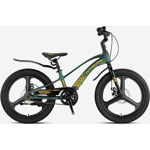 Kron Mag8 20 Jant Mekanik Disk Çocuk Bisikleti Haki-Sarı