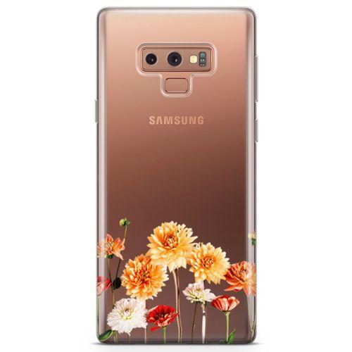 Samsung Galaxy Note 9 Kılıf Buket Çiçek Arka Kapak Koruma Desenli Full Koruyucu