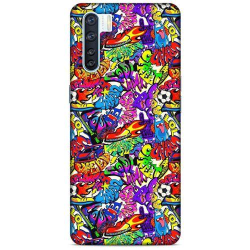 Graffitix (25) Desenli Silikon Kapak Oppo A91 Kılıf