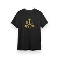 Pirate Of The Carribean East India Trading Logo Siyah Kısa kol Erkek Tshirt