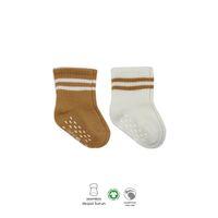 Bistyle Bistyle Çemberli Kaymaz Soket Çorap 2'Li BS10125 Ekru Hardal