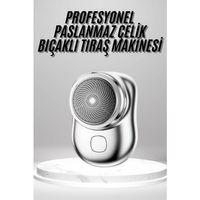 Mini Sıfır Sakal Yanak Tıraş Makinesi Usb Şarjlı Sıfır Sakal Taşınabilir Korumalı