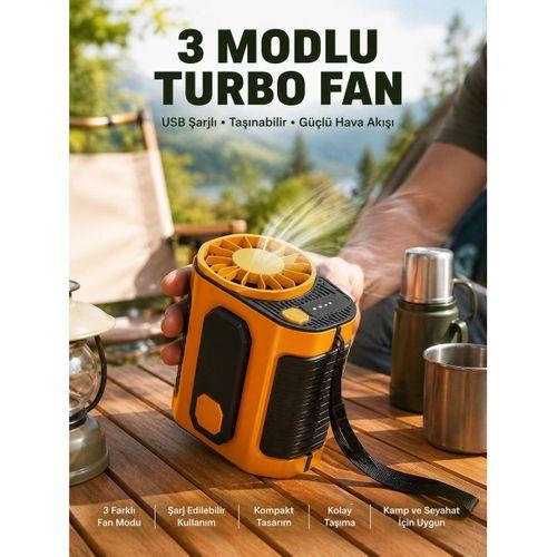 Taşınabilir Usb Turbo Fan – 3 Modlu Soğutma, Hafif & Kompakt