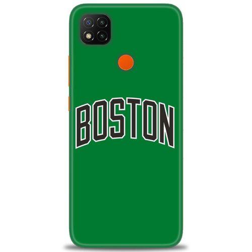 Xiaomi Redmi 9C Kılıf HD Baskılı Kılıf - Boston Yeşil + Tam Ekran Koruyucu
