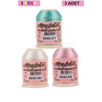 3 Adet Altınbaşak Oya ve Dantel İpi 20 gr - Royaleks - No: 905 - 840 - 317