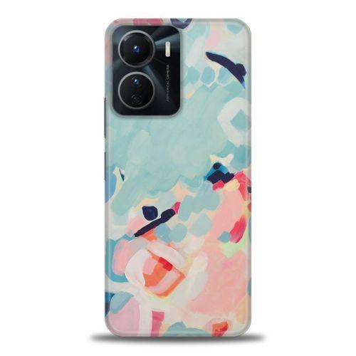 Vivo Y16 Kılıf HD Baskılı Kılıf - Mavi + Tam Ekran Koruyucu