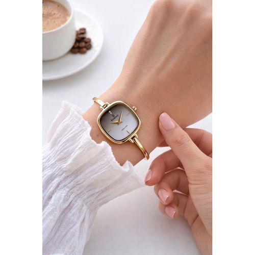 Essence Çelik Kordon Kararma Yapmaz 3 Atm Suya Dayanıklı Kadın Kol Saati + Bileklik VS.BLKT.0877