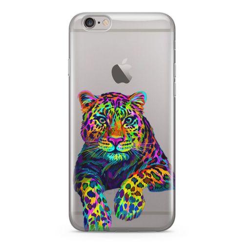 Apple iPhone 6 Plus - 6S Plus Kılıf Kaplan Colorful Arka Kapak Koruma Desenli Full Koruyucu