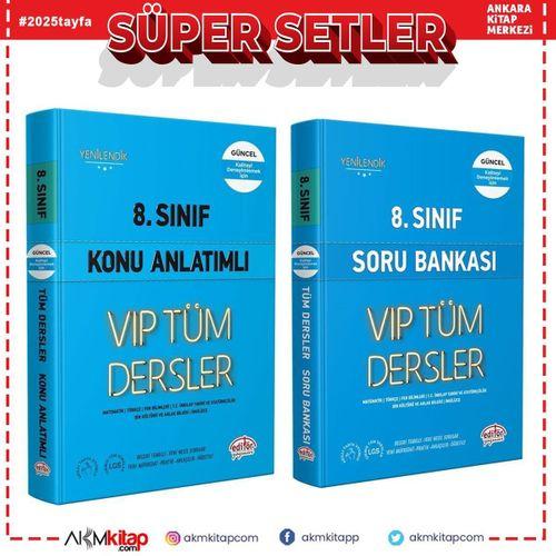 Editör Yayınları 8.Sınıf VIP Tüm Dersler Konu ve Soru Seti 2 Kitap