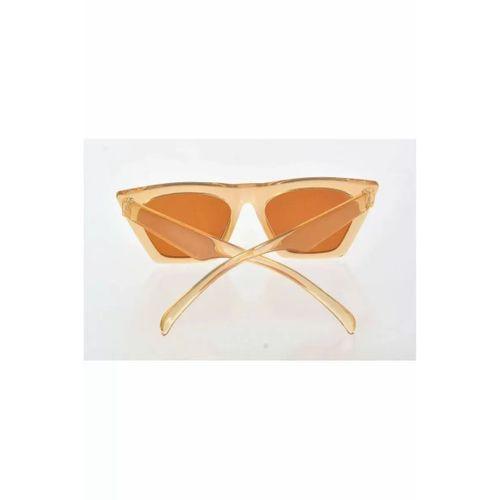 Şeffaf Sarı Çerçeve Cat Eye Kadın Güneş Gözlüğü - Moda Gözlük