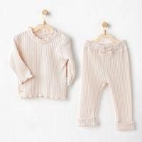 Andywawa Andywawa AC25093 Sweet Penguin 2'Li Bebe Takım Ekru