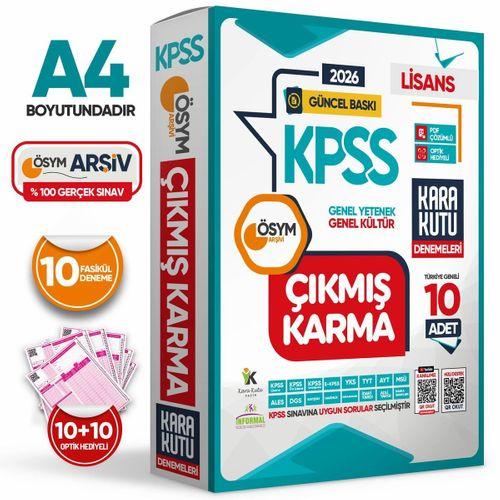 2026 KPSS Lisans Genel Kültür Genel Yetenek ÖSYM Çıkmış Karma Karakutu 10lu Deneme Dijital Çözümlü