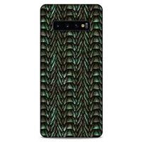 Samsung Galaxy S10 Plus Kılıf Dragons (9) Kılıf Ejderha Cilt Açık Yeşil