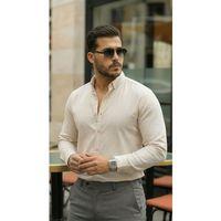 Erkek Uzun Kollu Rahat Keten Gömlek