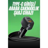 Type-c Girişli Araba Çakmaklık Şarj Cihazı 38w Oto Çakmaklık