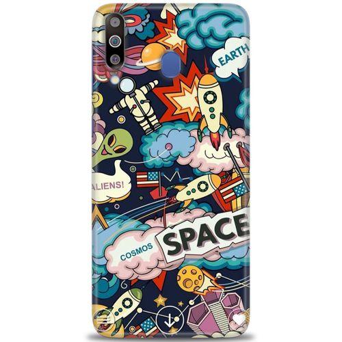 Samsung Galaxy M30 Kılıf HD Baskılı Kılıf - Space + Tam Ekran Koruyucu
