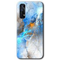 Realme 7 Kılıf Baskılı Kapak - Mavi Buzul + 5D Tam Kaplayan Cam