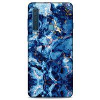 Mermer Desenli (26) Tema Tpu Silikon Kılıf Parliament Mavi Samsung Galaxy A9 2018 Kılıf