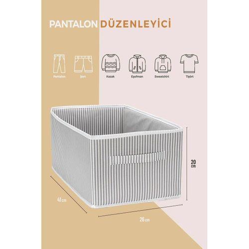 Dolap içi Pantolon Düzenleyici Saklama Kutusu Organizer Çizgili