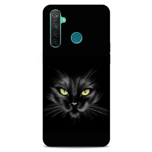 Lopard Oppo Realme 5 Pro Uyumlu Kılıf Kediler (45) Liquid Air Kılıf Sarı Asalet