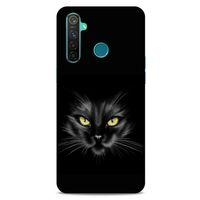 Lopard Oppo Realme 5 Pro Uyumlu Kılıf Kediler (45) Liquid Air Kılıf Sarı Asalet