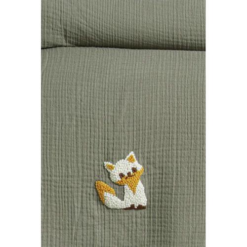 Kanz Kanz 4 Kat Hand Made Fırfırlı Müslin Örtü Seti Knz-020 Yeşil