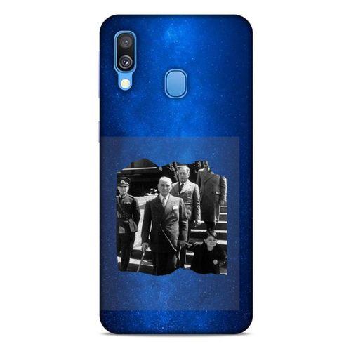 Samsung Galaxy A40 Kılıf Atatürk (11) Tam Koruma Gece Mavisi