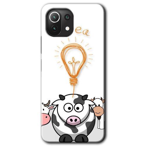 Xiaomi Mi 11 Lite Kılıf HD Desen Baskılı Arka Kapak - İdea Lamp + Kırılmaz Cam