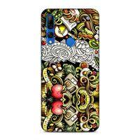 Huawei Y9 Prime 2019 Kılıf Diyet Doodle Arka Kapak Silikon Koruma Full Koruyucu