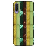 Samsung Galaxy A50s Kılıf Patchwork (15) Antişok Kılıf Yeşil Kahve