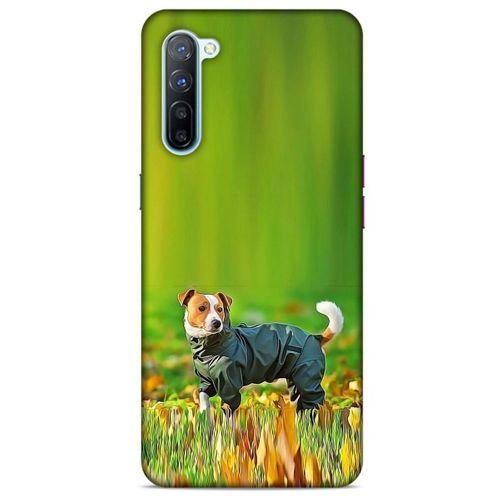 Oppo Reno 3 Kılıf Köpek Kıyafetleri (26) Tpu Silikon Kılıf Jack Russell Yağmurluk