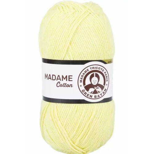 1 Adet Madame Cotton El Örgü İpi Yünü 100 gr 006 Açık Sarı - mudanis