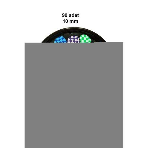 90 Adet 10 mm Polimer Kil Fimo Boncuk Takı Bileklik + 5 Metre Lastikli Misina Hediye - Desenli Kalp