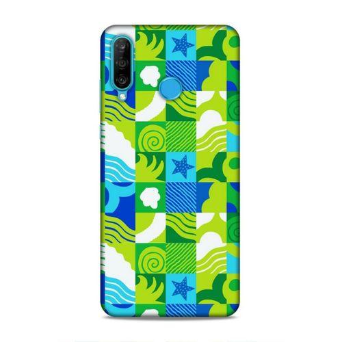 Huawei P30 Lite Uyumlu Kılıf Insomnia (46) Core Armor Kılıf Laci Yeşil