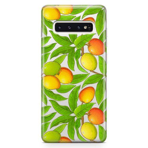 Samsung Galaxy S10 Plus Kılıf Mango Çiçekleri Arka Kapak Koruma Desenli Full Koruyucu