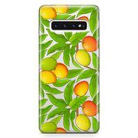 Samsung Galaxy S10 Plus Kılıf Mango Çiçekleri Arka Kapak Koruma Desenli Full Koruyucu