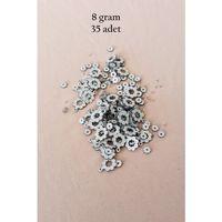 Oya Abiye Bileklik Kolye Pleksi Metalik Plastik Pul Gümüş Renk 8 gram 35 adet - BNC501