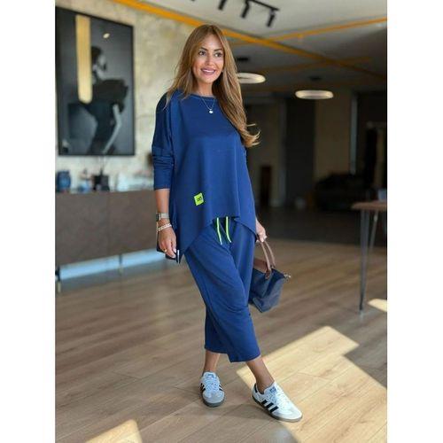 Kadın Iki Iplik Viskon Pamuk Kumaş Arma Detaylı Ikili Takım