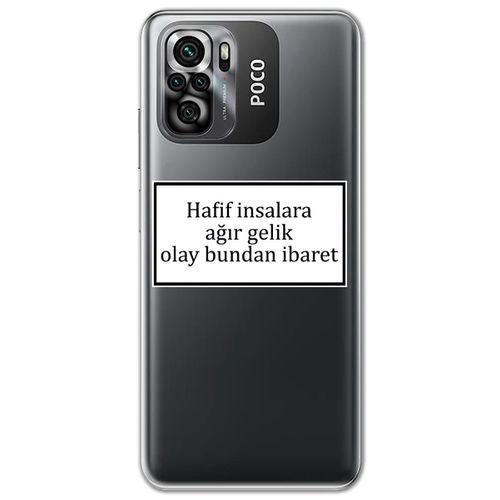 Xiaomi Poco M5s Kılıf HD Yazı Baskılı Silikon Arka Kapak - Yazı 2