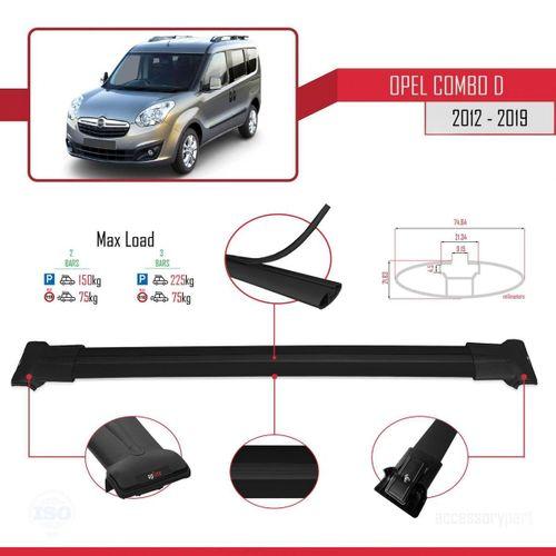 Opel Combo (D) 2012-2018 Arası ile uyumlu FLY Model Ara Atkı Tavan Barı SİYAH