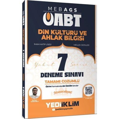 MEB AGS ÖABT Din Kültürü Ve Ahlak Bilgisi Tamamı Çözümlü 7 Deneme Sınavı Yediiklim Yayınları