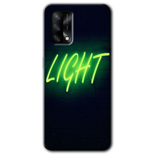 Oppo A74 Kılıf HD Desen Baskılı Arka Kapak + Temperli Cam - Neon İnscription