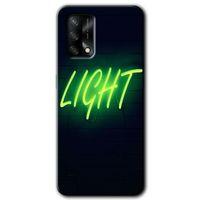 Oppo A74 Kılıf HD Desen Baskılı Arka Kapak + Temperli Cam - Neon İnscription