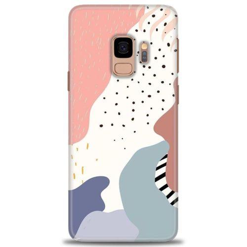 Samsung Galaxy S9 Kılıf HD Baskılı Kılıf - Yaprak ve Benekler + Tam Ekran Koruyucu
