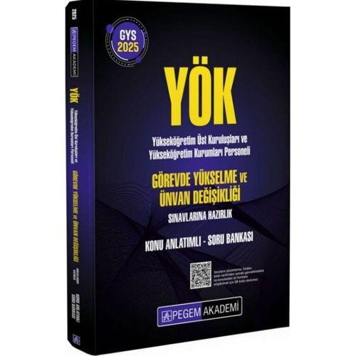 2025 YÖK GYS ve Ünvan Değişikliği Konu Anlatımlı Soru Bankası Pegem Yayınları
