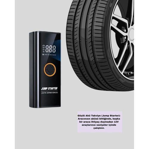 Akü Takviye Cihazı Jump Starter Ve Dijital Hava Kompresörü