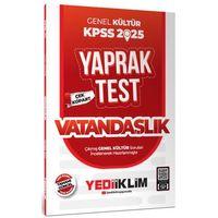 2025 KPSS Vatandaşlık Genel Kültür Çek Kopart Yaprak Test Yediiklim Yayınları